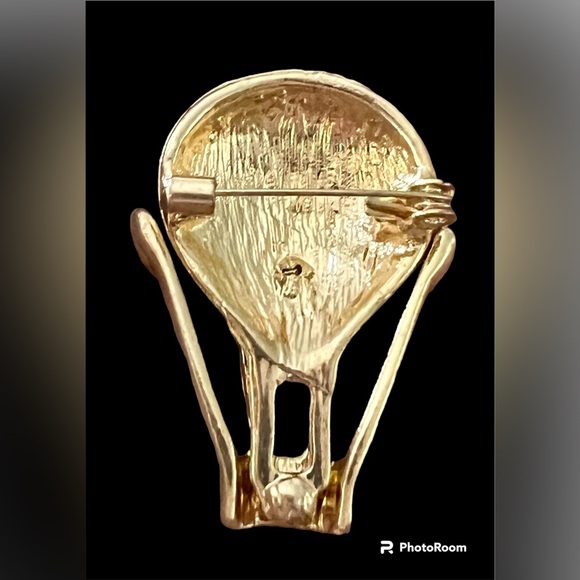 Air balloon multicolored acrylic brooch pin NWT - Picture 2 of 2